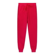 Pants Girl Autumn Winter Style Long Pants Sports Elastic Kids Pants Soft Outdoor Toddler Sweatpants Red 2 Years-3 Years